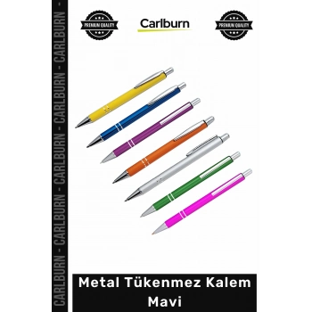 #Kalem Promosyon Lüks Şık Logolu Baskılı Kurumsal Hediye Kaliteli Metal Tükenmez Kalem Mavi