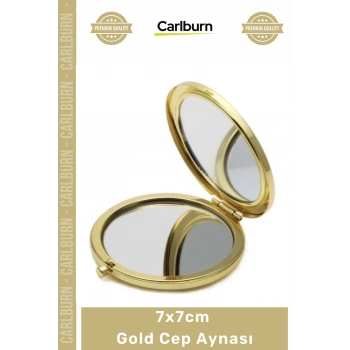 #CepAynası Promosyon Çelik Metal Hediyelik 7x7cm Sticker Uyumlu Kına Düğün Nikah Hediyesi Gold Cep Aynası