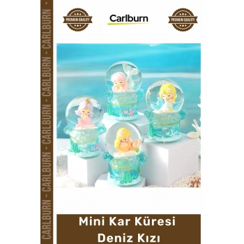 #KarKüresi Estetik Hediyelik Cam Işıklı Masaüstü Tasarım Dekoratif Obje Mini Kar Küresi Deniz Kızı