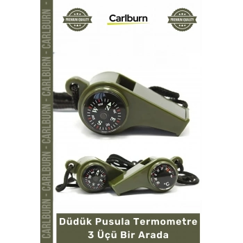 #Düdük Outdoor Kamp Hayatta Kalma Taktik Haki Yeşil Düdük Pusula Termometre 3 Üçü Bir Arada