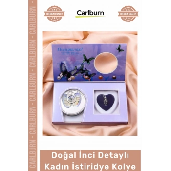Özel Üretim Gümüş Altın Kaplama Doğal İnci Detaylı Zarif Şık Tasarım Modern Kadın İstiridye Kolye