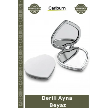 #Ayna Modern Dekoratif Şık Tasarım Çanta Cep Boy Makyaj Lüks Suni Çerçeve Derili Ayna Beyaz