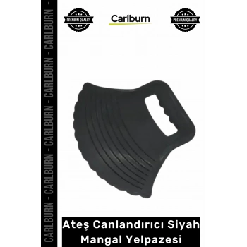 Özel Üretim Kaliteli Plastik Ergonomik Saplı Barbekü Kömür Ateş Canlandırıcı Siyah Mangal Yelpazesi