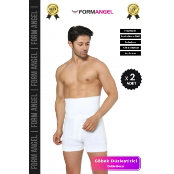 #BoxerKorse Göbek Düzleştirici Bel Basen Toparlayıcı Sıkılaştırıcı Duble Erkek Boxer Korse - 2 Adet
