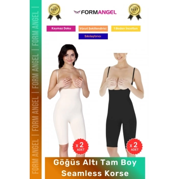 #Korse Dikişsiz Toparlayıcı Kaymaz Seamless Sıkılaştırıcı Kadın Göğüs Altı Tam Boy Korse 4lü Set