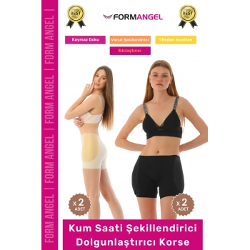 #Korse Silikon Süngerli Basen Dolgulu Korse Kum Saati Şekillendirici Dolgunlaştırıcı Korse 4lü Set