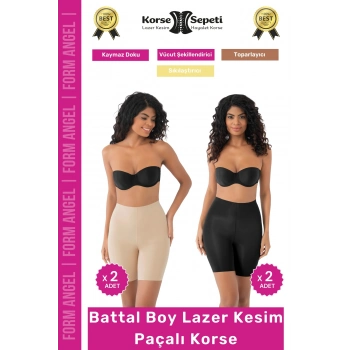#Korse İz Yapmayan Kaymaz Toparlayıcı Sıkılaştıran Battal Boy Lazer Kesim Paçalı Korse 4lü Set