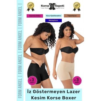 #Korse İz Göstermeyen Kaymaz Basen Toparlayıcı Şekillendiren Lazer Kesim Korse Boxer 6lı Set