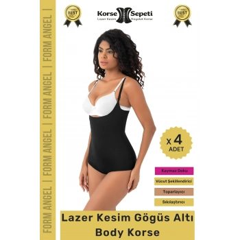 #Korse İz Göstermeyen Toparlayıcı Vücut Şekillendiren Lazer Kesim Gögüs Altı Bady Korse - 4 Adet