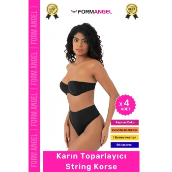 #Korse İz Yapmaz Kaymayan Seamless Alt Karın Göbek Toparlayıcı String Külot Kadın Korse - 4 Adet