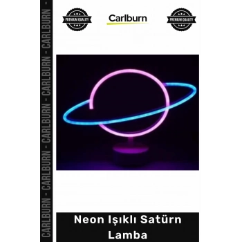 Özel Üretim Modern Estetik Tasarım Pil USB Çalışan Dekoratif Hediye Gece Neon Işıklı Satürn Lamba