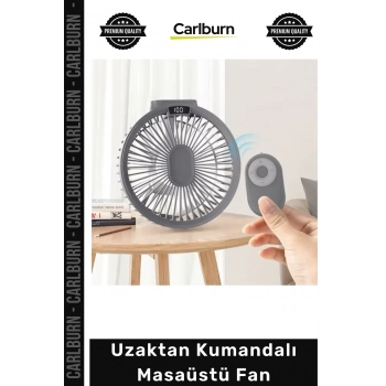 #Vantilatör Dijital Göstergeli Şarjlı Sessiz Gece Lambalı Portatif Uzaktan Kumandalı Masaüstü Fan