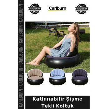 #Koltuk Kadife Dokulu Ergonomik Konforlu Kamp Bahçe Portatif Katlanabilir Şişme Tekli Koltuk