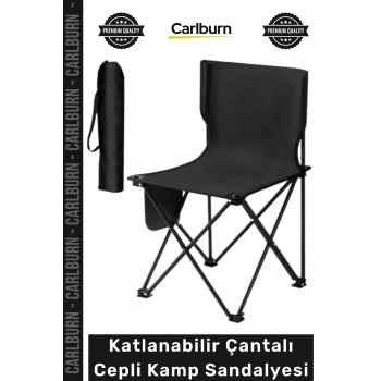 #KampSandalyesi Konforlu Ergonomik Metal Profil Oxford Kumaş Katlanabilir Çantalı Cepli Kamp Sandalyesi
