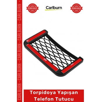 Özel Üretim Siyah Araç İçi Fileli Cep Organizer Kaymaz Yapışkanlı Torpidoya Yapışan Telefon Tutucu