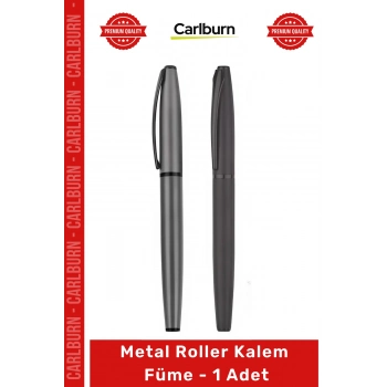 #Kalem Prestijli Şık Tasarım Kurumsal Hediye Lüks Ofis Yazım Gereçleri Metal Roller Kalem Füme - 1 Adet