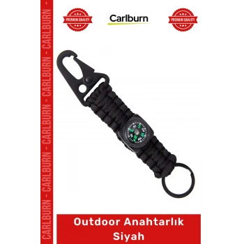 #Anahtarlık Taktik Kamp Dağcılık Dayanıklı Çelik Klipsli Karabinmalı Şık Outdoor Anahtarlık Siyah