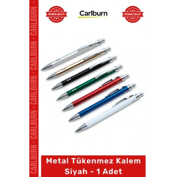 #Kalem Şık Kurumsal Logolu Promosyon Ofis Hediyelik Mat Metal Tükenmez Kalem Siyah 1 Adet