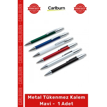 #Kalem Lüks Kaliteli Şık Ofis Hediyesi Kurumsal Promosyon Metal Tükenmez Kalem Mavi 1 Adet