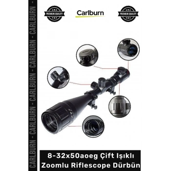 #Dürbün Profesyonel Taktik Avcı Keskin Hassas 832x50aoeg Çift Işıklı Zoomlu Riflescope Dürbün