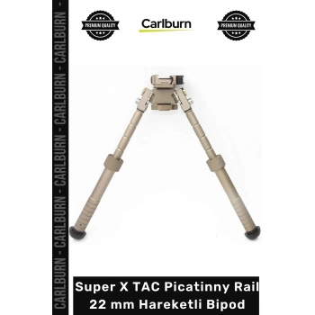 #Bipod Taktik Sağlam Alüminyum Katlanır Super X TAC Picatinny Rail 22 mm Hareketli Bipod