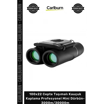 #Dürbün Uzun Menzil 100x22 Cepte Taşımalı Kauçuk Kaplama Profesyonel Mini Dürbün 3000m30000m