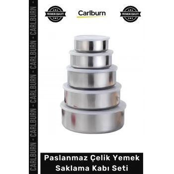 #SaklamaKabı Kaliteli Sağlıklı Hijyenik Sızdırmaz 5 Parça Paslanmaz Çelik Yemek Saklama Kabı Seti