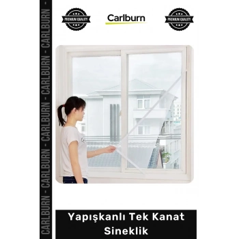 #TülSineklik 125x75 cm İnce Dokulu Tül Pratik Montaj Pencere Kapı Uyumlu Yapışkanlı Tek Kanat Sineklik