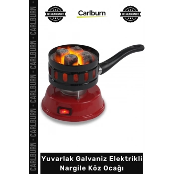#KömürOcağı Rezistanslı Hızlı Isıtıcı Kömür Yakıcı Yuvarlak Galvaniz Elektrikli Nargile Köz Ocağı