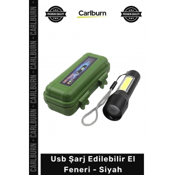 Özel Üretim Güçlü Led Aydınlatma Taktik Mini Taşınabilir Su Geçirmez Usb Şarj Edilebilir El Feneri Siyah
