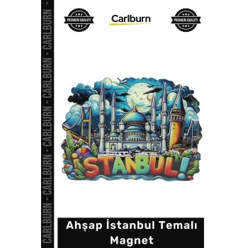 #Magnet Hediyelik Dekoratif Katmanlı Renkli Silüetli Buzdolabı Ahşap İstanbul Temalı Magnet
