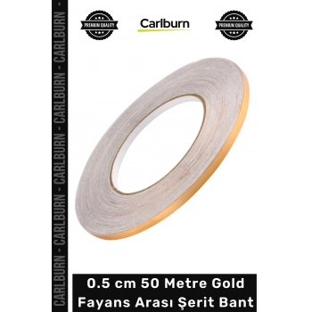 #Bant Dekoratif Kendinden Yapışkanlı Karo Zemin Duvar Süsü 05 cm 50 Metre Gold Fayans Arası Şerit Bant