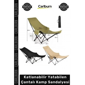 #Sandalye Dayanıklı Taşınabilir Metal Gövde  Konforlu Piknik Katlanabilir Yatabilen Çantalı Kamp Sandalyesi