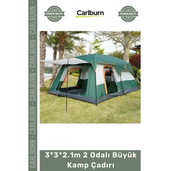 #Çadır Su Geçirmez Geniş Lüks Aile Dayanıklı Outdoor Çift Katman 3*3*2.1m 2 Odalı Büyük Kamp Çadırı