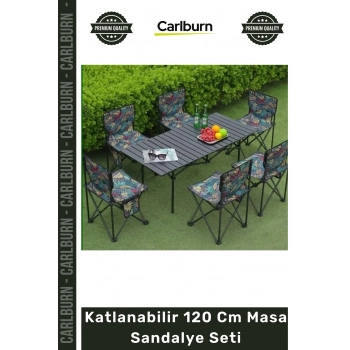 Özel Üretim Katlanabilir Bahçe Balkon Taşınabilir Alüminyum Kamp Piknik Plaj 120 Cm Masa Sandalye Seti