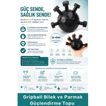 #ElYayı El Egzersiz Kavrama Gücü Antrenman Ekipmanı Stres Odaklanma Gripball Bilek Parmak Güçlendirme Topu