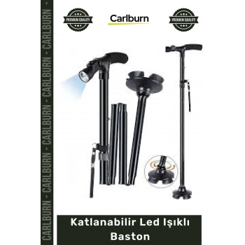 Özel Üretim Ortopedik Ergonomik Alüminyum Ayarlanabilir Yaşlı Destek Katlanabilir Led Işıklı Baston
