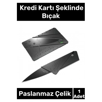 Özel Üretim Paslanmaz Çelik Cüzdan Tipi Kompakt Portatif Av Kamp Katlanabilir Kart Şeklinde Bıçak