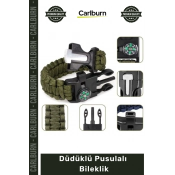 #bileklik Outdoor Kamp Hayatta Kalma Paracord Taktik Ekipman Doğa Acil Düdüklü Pusulalı Bileklik