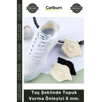 #AyakBakımı Ayakkabı Arkası Koruyucu Konfor Pedi Siyah Ten Renk Taç Şeklinde Topuk Vurma Önleyici 5mm