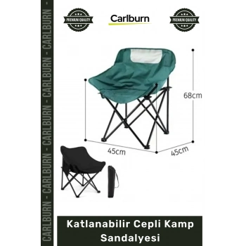 #KampSandalyesi Konforlu Ergonomik Hafif Taşınabilir Doğa Piknik Katlanabilir Cepli Kamp Sandalyesi