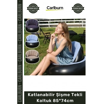 #ŞişmeKoltuk Portatif Rahat Ergonomik Kamp Bahçe Şişme Yatak Katlanabilir Şişme Tekli Koltuk 85*74cm
