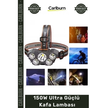 #KafaLambası Şarjlı Led Avcı Kamp Madenci Su Geçirmez Zoomlu Yüksek 150W Ultra Güçlü Kafa Lambası
