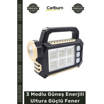 #Fener Kamp Av Dağcılık Su Geçirmez Şarj Edilebilir 3 Modlu Güneş Enerjili Ultura Güçlü Fener
