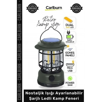 #KampFeneri Retro Vintage USB Dekoratif Bahçe Nostaljik Işığı Ayarlanabilir Şarjlı Ledli Kamp Feneri