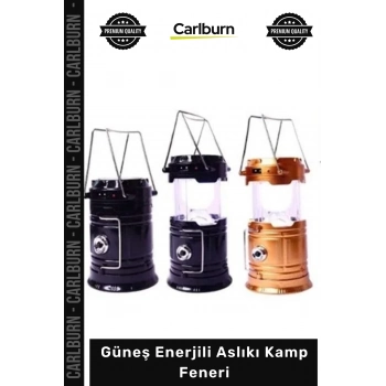 #KampFeneri Şarjlı LED Aydınlatma Taşınabilir USB Su Geçirmez Güneş Enerjili Aslıkı Kamp Feneri