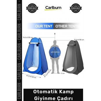 #GiyinmeÇadırı Su Geçirmez Katlanabilir Duş Tuvalet Soyunma Kabini Pratik Otomatik Kamp Giyinme Çadırı
