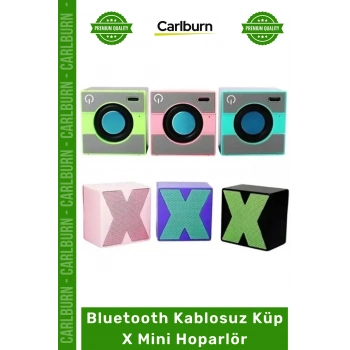 #Hoparlör Taşınabilir Bluetooth Kablosuz Ses Güçlü Bass Kristal Net Kaliteli Dayanıklı Küp X Mini Hoparlör