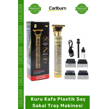 #TıraşMakinesi Profesyonel Tasarım Ergonomik Şarjlı Kablosuz Kuru Kafa Plastik Saç Sakal Traş Makinesi