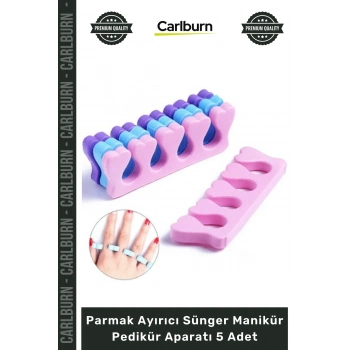 Özel Üretim Profesyonel Kaliteli Yumuşak Renkli Parmak Ayırıcı Sünger Manikür Pedikür Aparatı 5 Adet